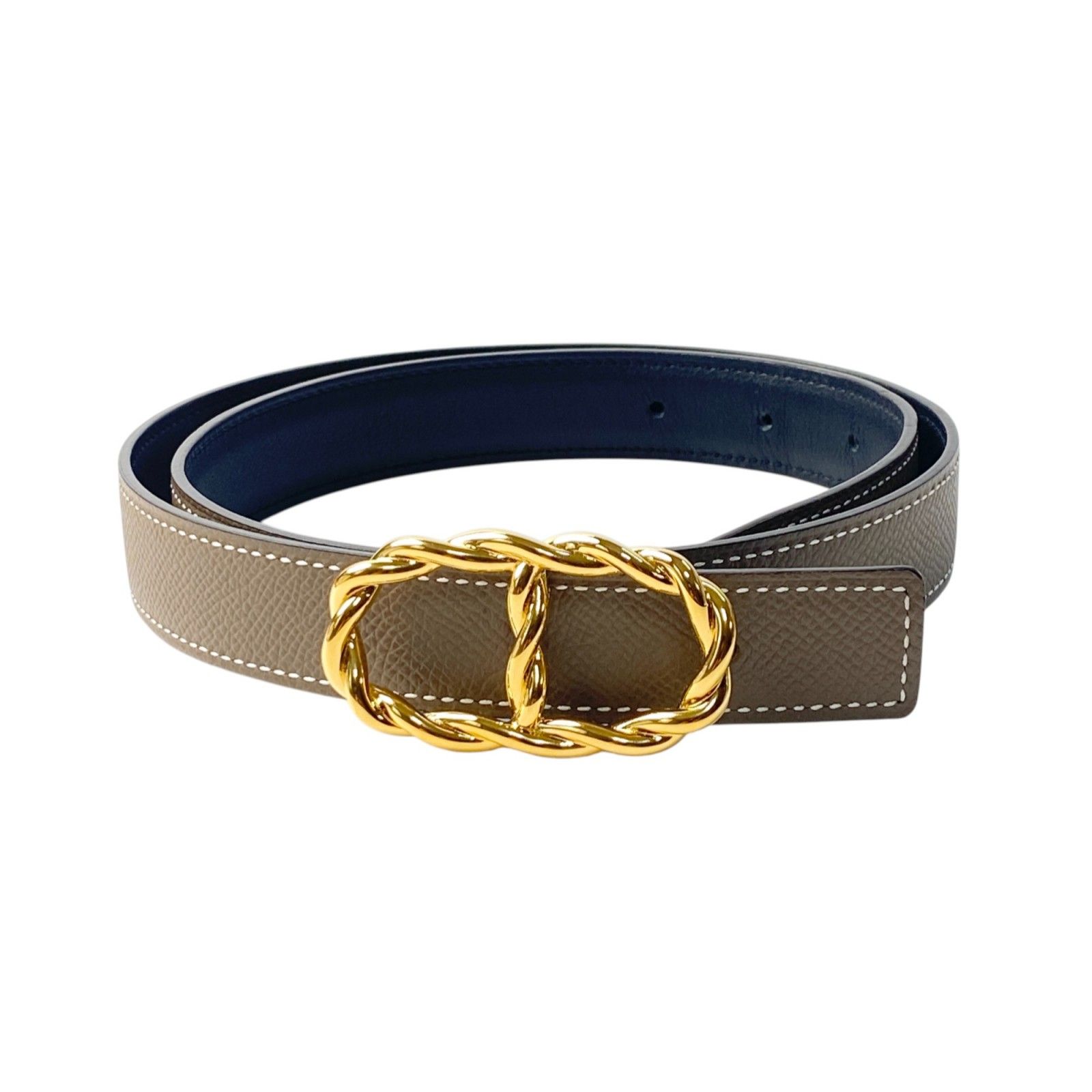 エルメス　ベルトバックル　ゴールド HERMES エルメス Hロゴ ◯Z刻印入り レディースベルト ゴールド