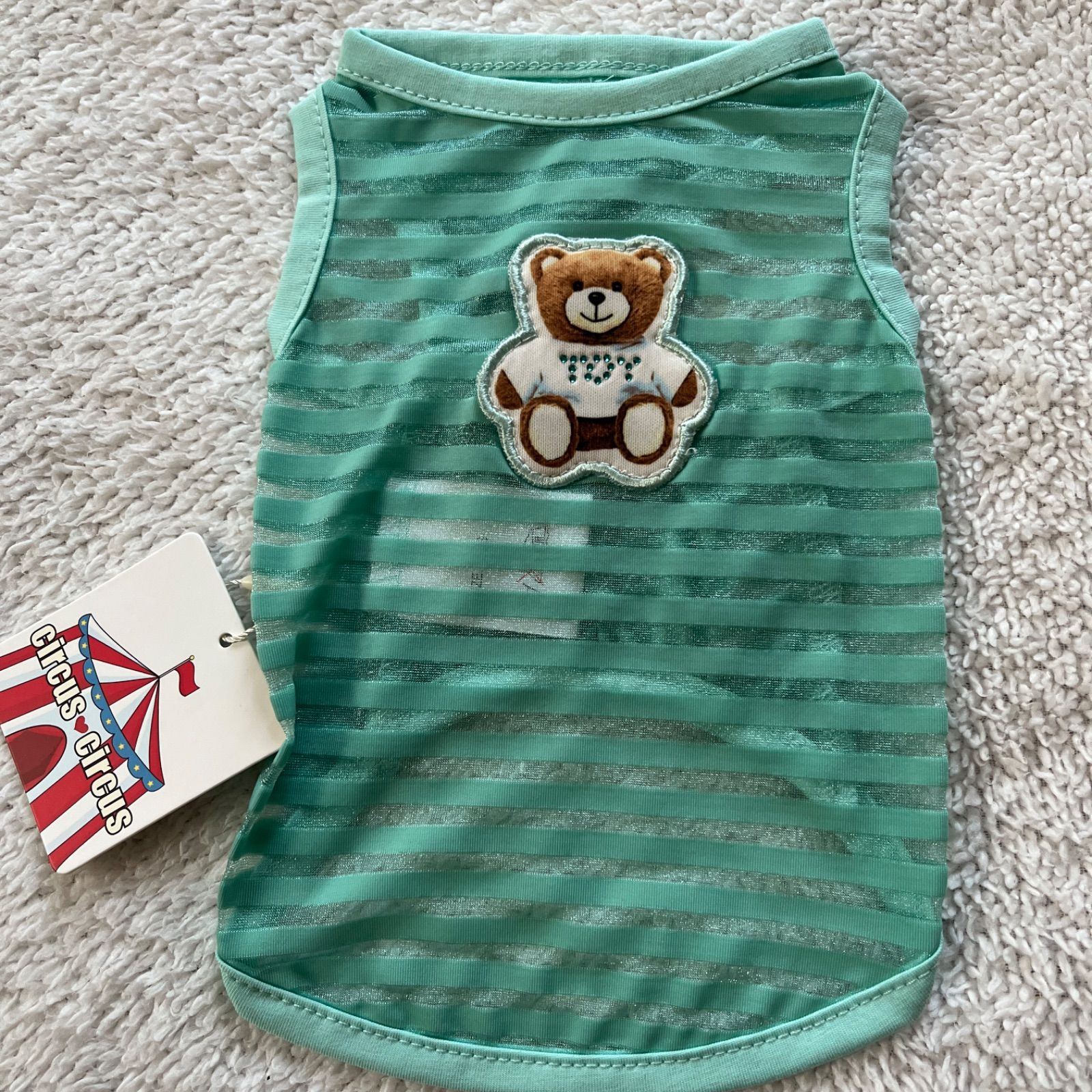 新品】サーカスサーカス circus circus Airy Bear ボーダータンクXS