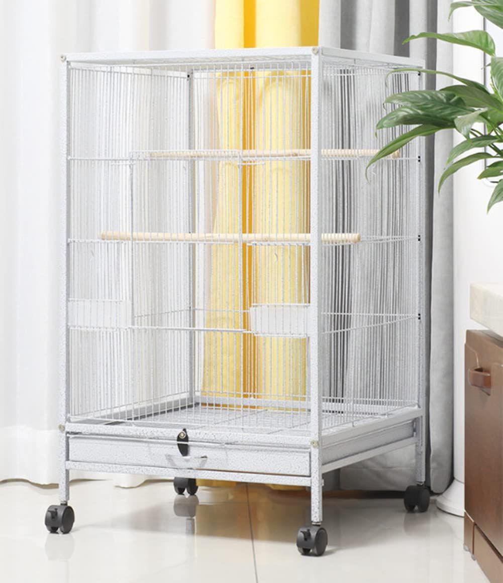 新着商品 大きい 複数飼い 豪華ケージ インコ 大型 オウムケージ バードゲージ オカメ 鳥かご セキセイ ボタン 鳥ケージ 文鳥 hum 45.5*45.5*77CM Aeon ブラック