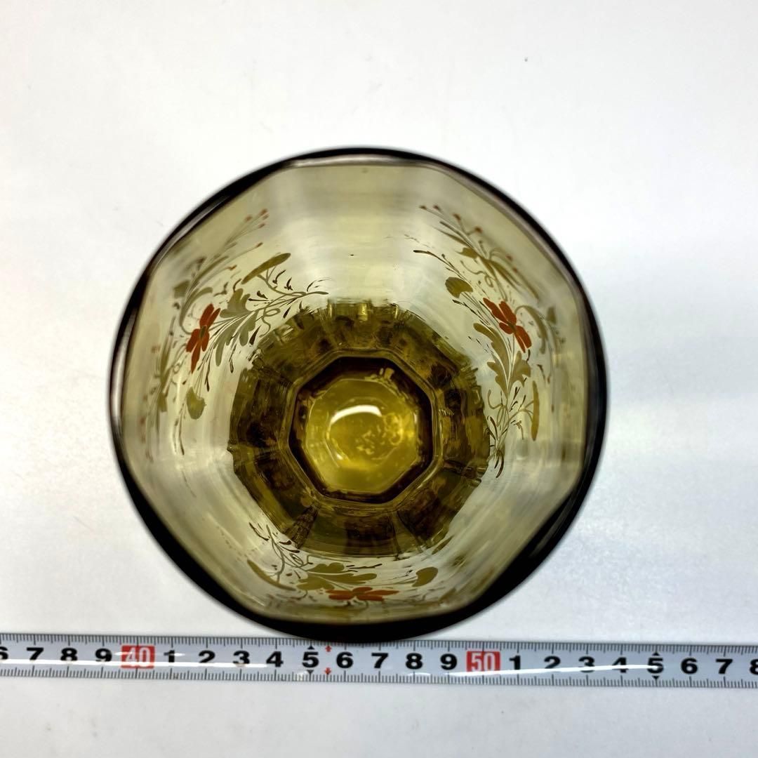 19世紀フランス　エナメル彩グラス　ケース付　東Y6-0418☆1Fトヒオウ 19世紀フランス エナメル彩グラス ケース付 東Y6-0418☆1Fトヒオウ 19世紀