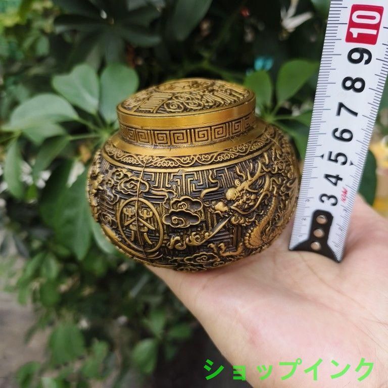 銅製 竜騰四海茶壺 雲龍茶壺 装飾品 工芸品 美術品 置物 4570147588717-st.jpg