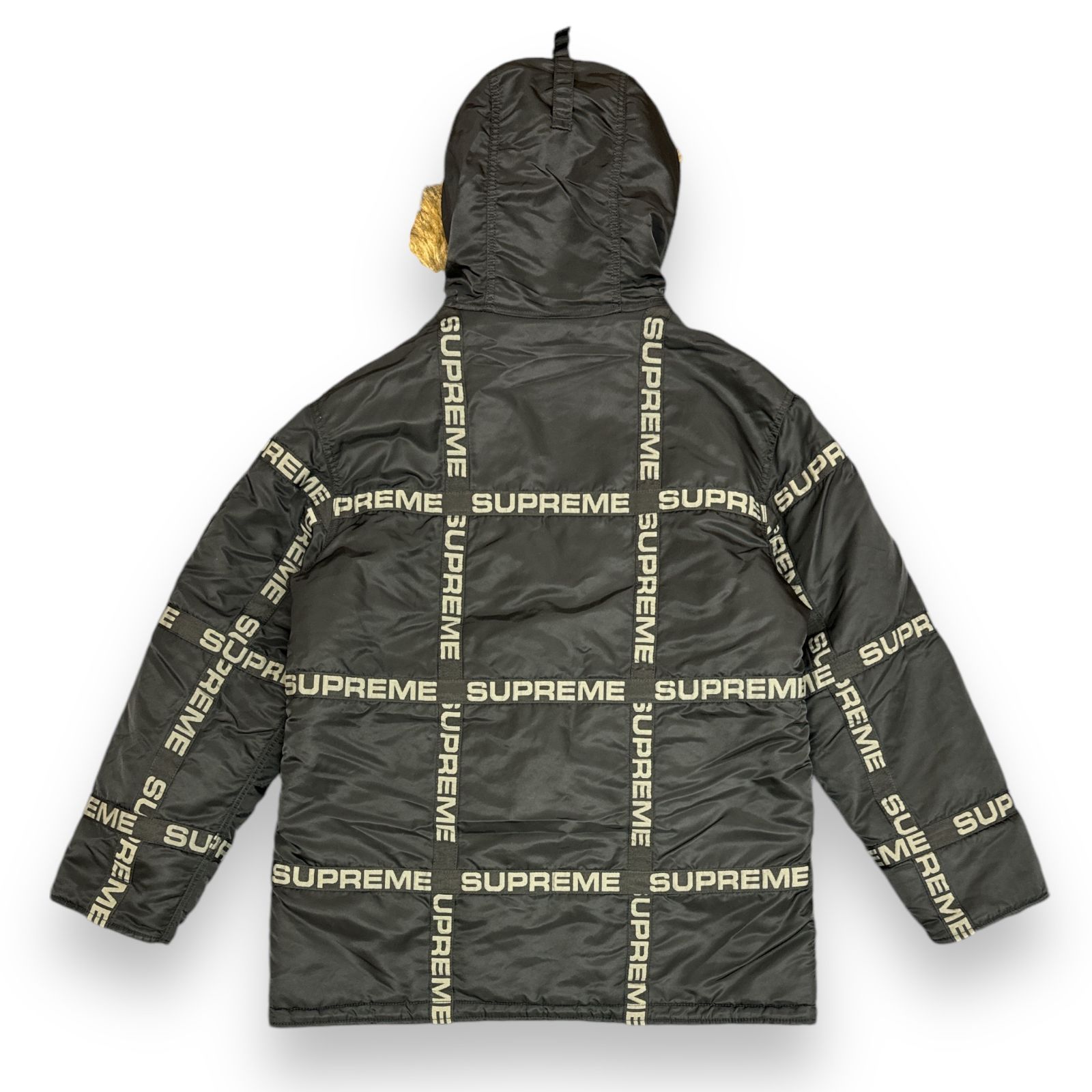 国内正規 Supreme 18AW Logo Tape N-3B Parka ロゴテープ ミリタリー