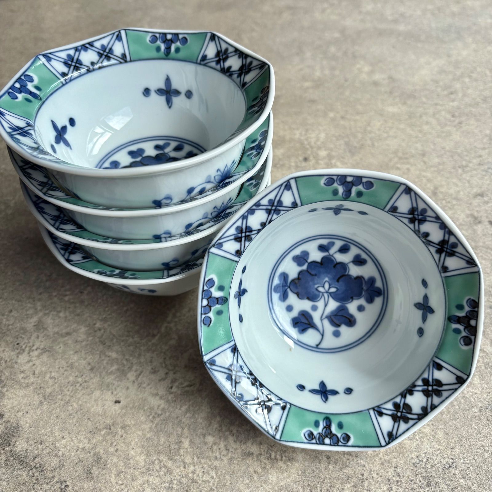 美濃焼 八角小鉢 5点セット 和食器 伊万里 食器 中鉢 深鉢