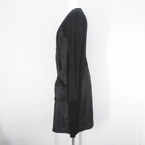 インテレクション INTELLECTION 長袖 膝丈 ワンピース 42 黒系  