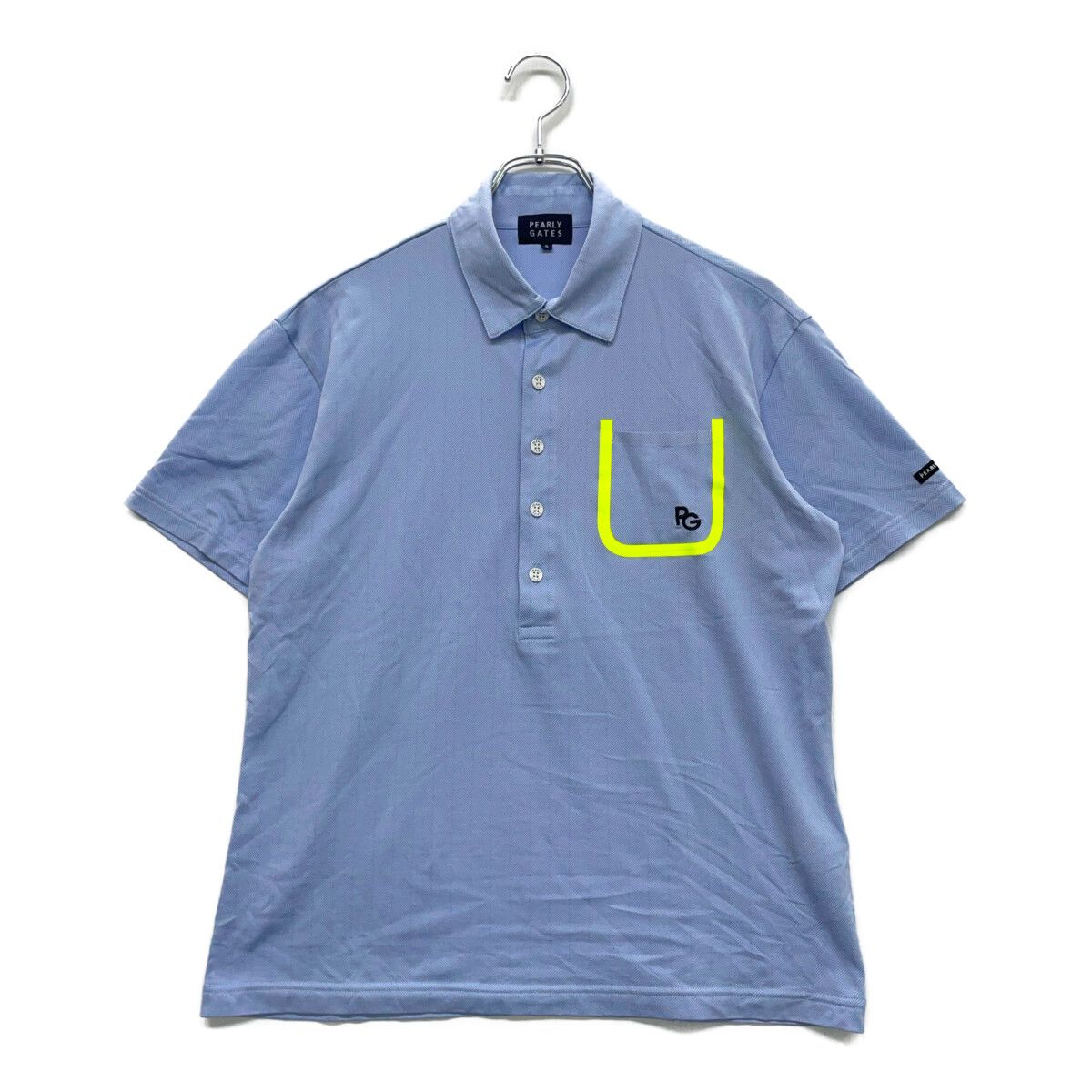 メンズ パーリーゲイツ PEARLY GATES 半袖ポロシャツ 5(L) 水色