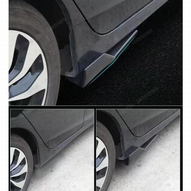 1ペア 2M 汎用品 サイド スカート Rocker パネル リップ スプリッターs シビック ベンツ BMW ABS