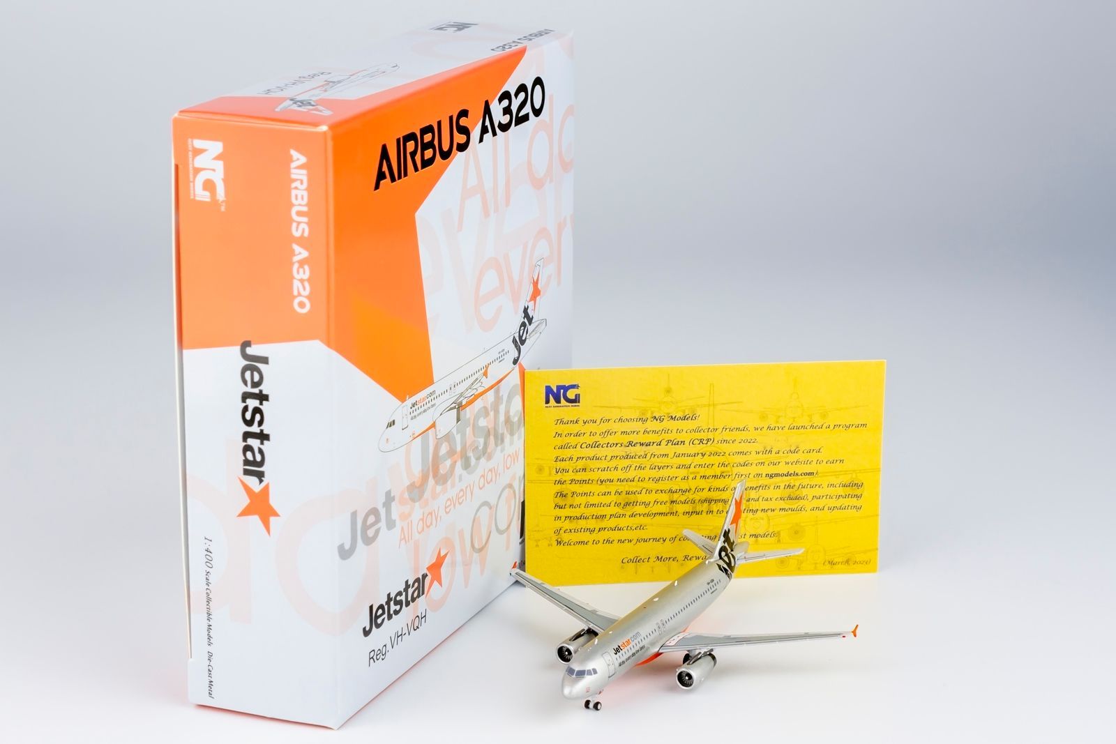 ジェットスター A320 VH-VQH 1/400 ジェットスター A320 VH-VQH 1/400 NG Models jetstar airways