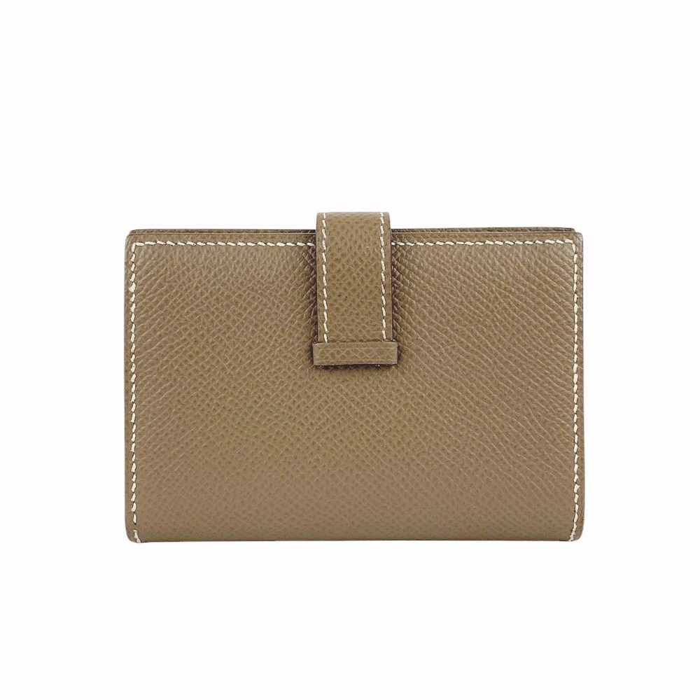 【極美品】HERMES エルメス　べアン　カードケース エプソン エトゥープ 極美品】HERMES エルメス べアン カードケース エプソン