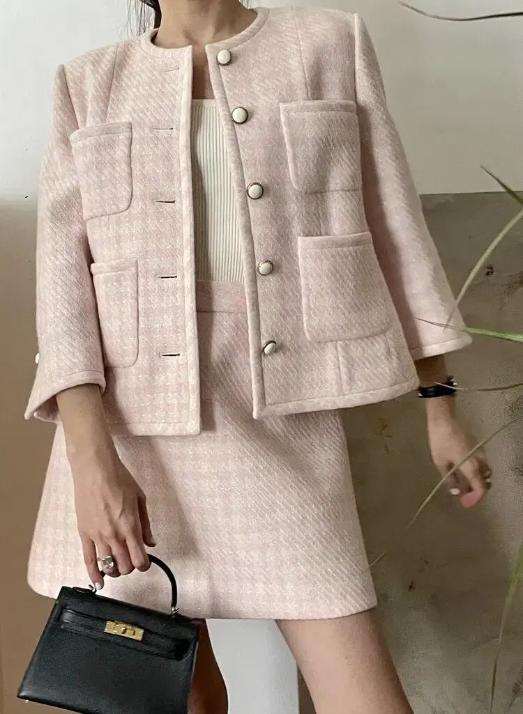 쎄모먼 피아제 ツイード ジャケット 36