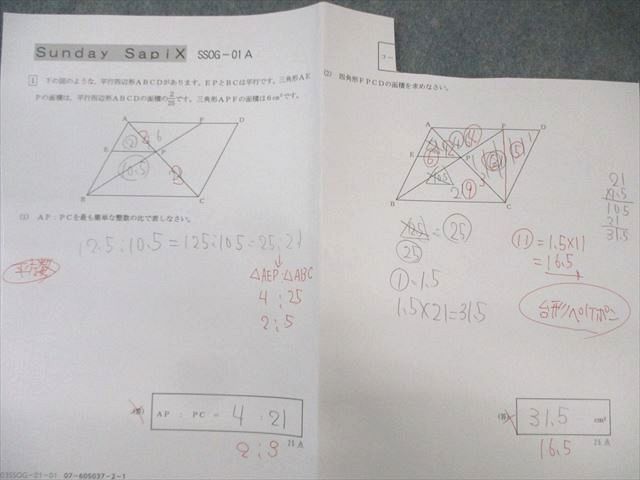 SAPIX サピックス SS特訓 欧友学園コース 算数 【計11回分】 2022