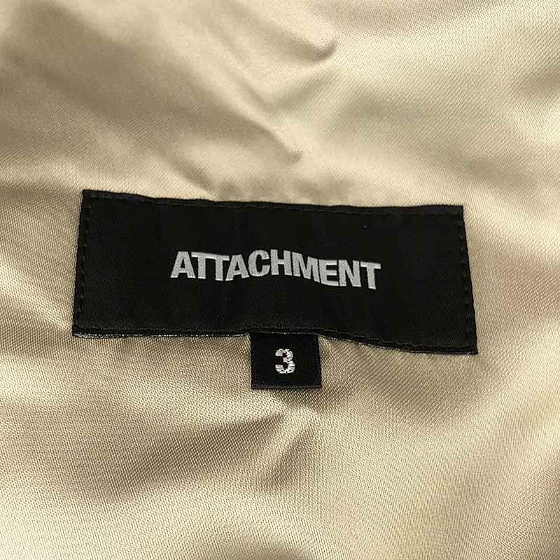 ATTACHMENTアタッチメント カシミヤ混平二重メルトン ステンカラーコート ATTACHMENT / アタッチメント | カシミヤ混 平二重メルトン