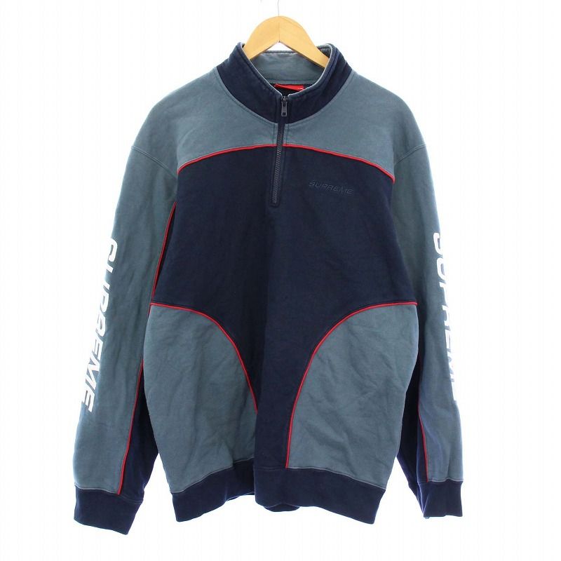 Supreme シュプリーム ハーフジップ スウェット ネイビー L 新品