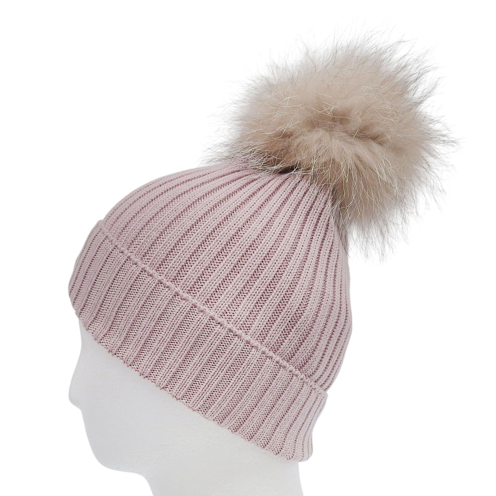 【美品】モンクレール　ボンボンニット帽　BERRETTO　フォックスファー 極美品△MONCLER モンクレール BERRETTO フォックスファー ボンボン