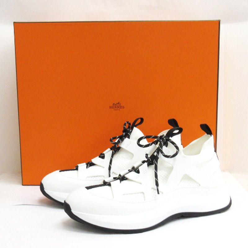 エルメス HERMES カタナ スニーカー カットアウト レザー