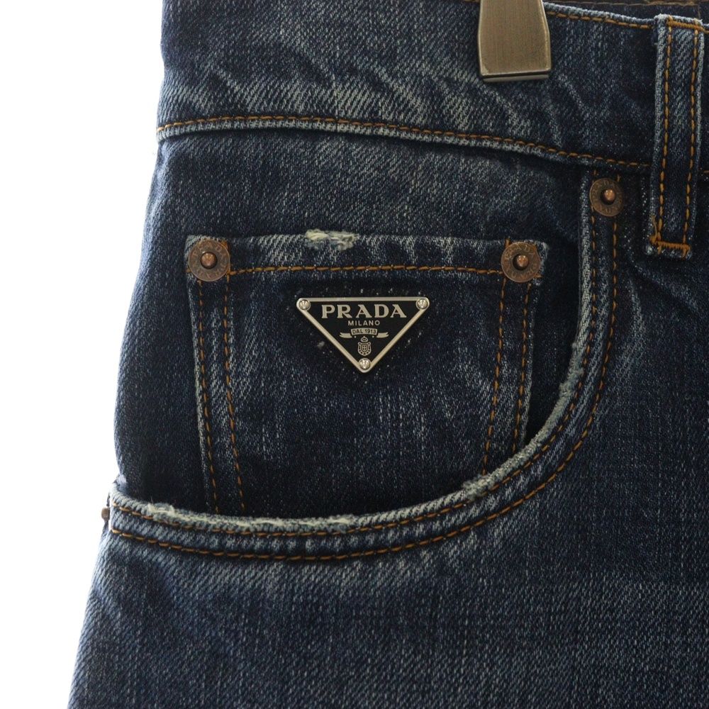 PRADA (プラダ) 24SS 三角ロゴプレート付 5ポケット ローライズ