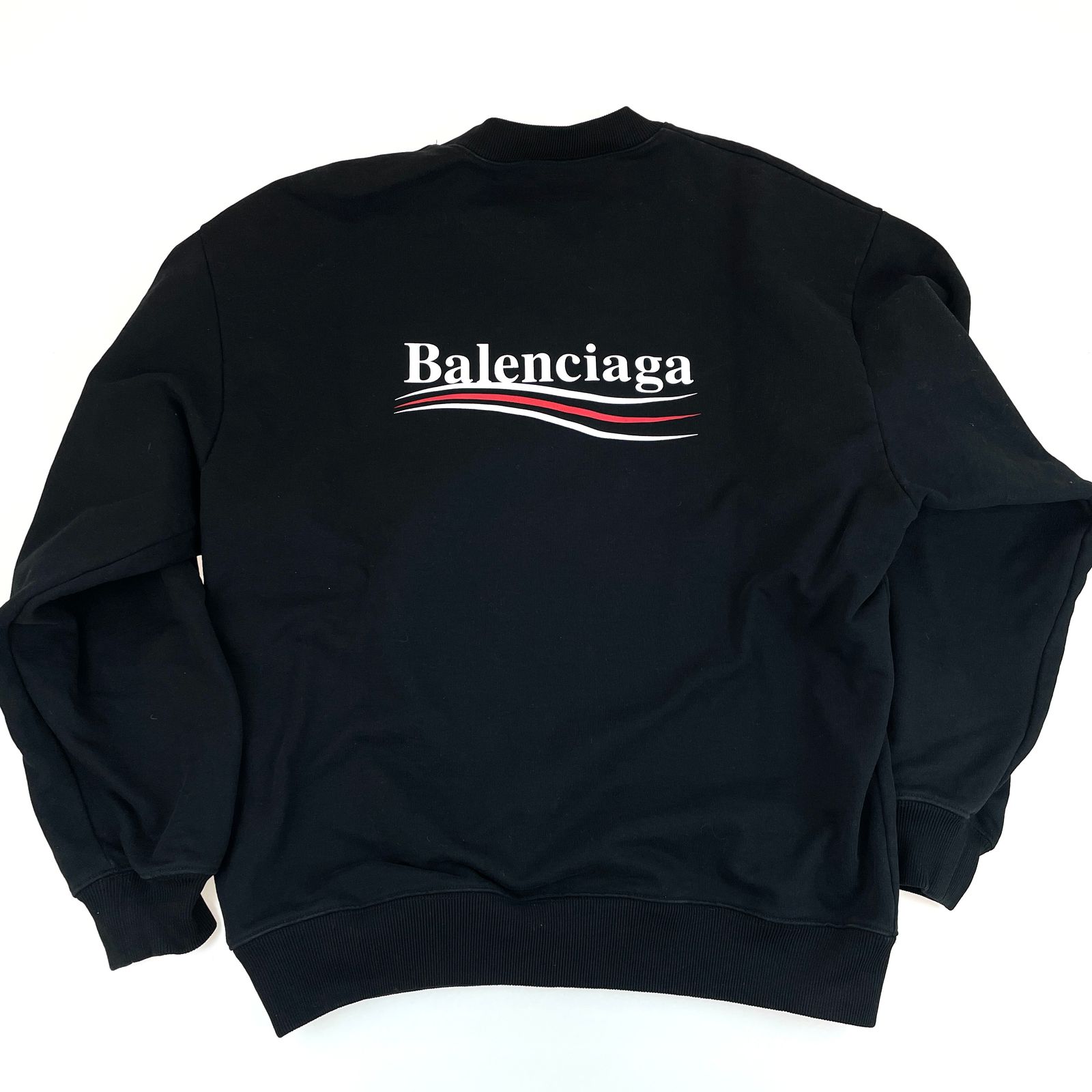 BALENCIAGA バレンシアガ キャンペーンロゴ スウェット ブラック L-