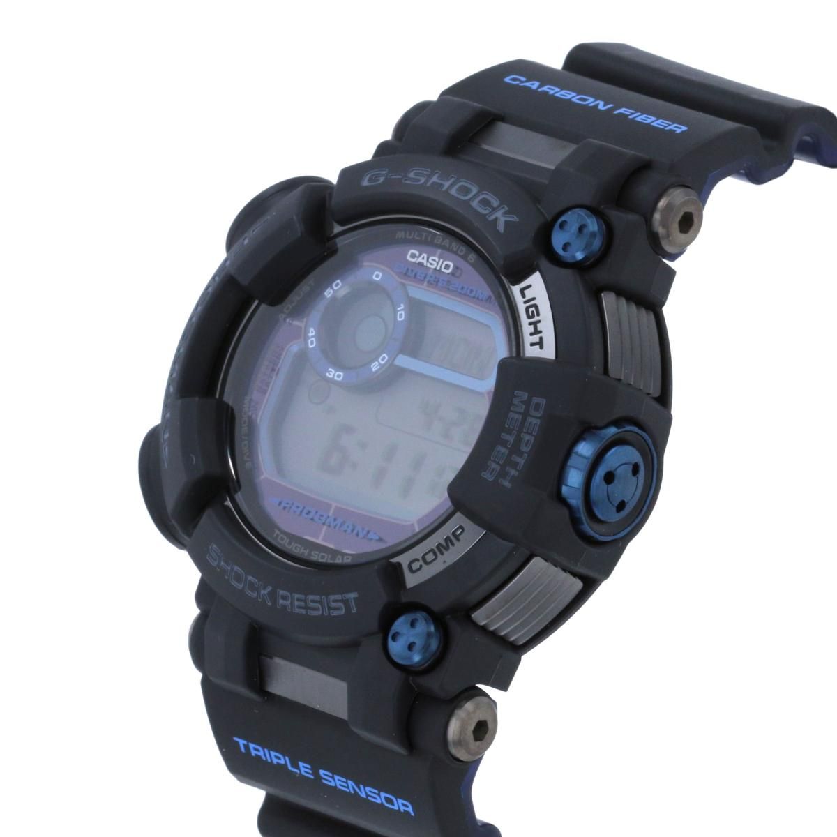 CASIO カシオ G-SHOCK FROGMAN 時計 電波時計|ﾒﾝｽﾞ ソーラー ダイバーズウォッチ Black ブラック GWF-D1000B-1JF unused S