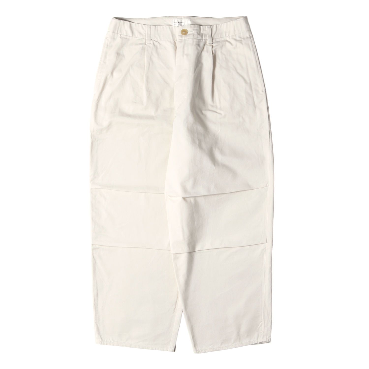 THROW J/W CURVE TUCKED PT バイ カラー パンツ