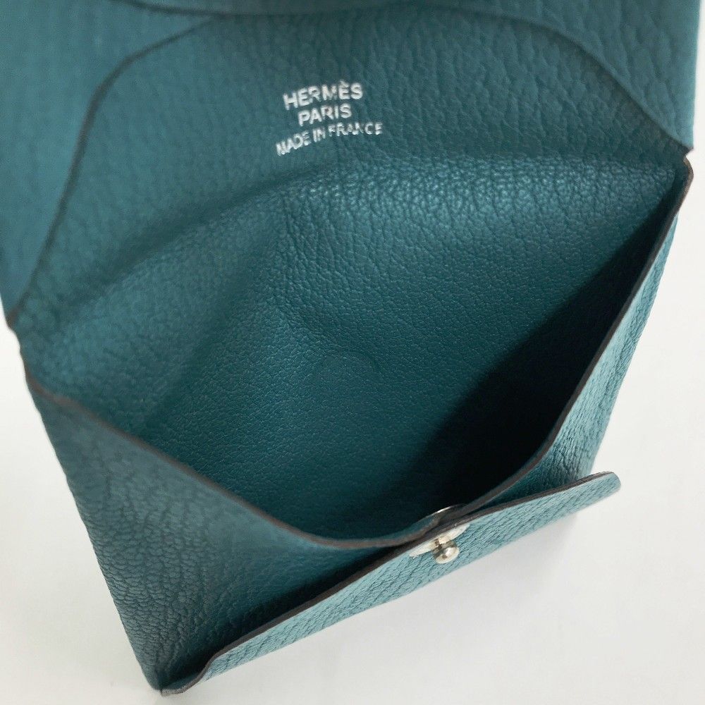 HERMES エルメス T刻印 バスティア コインケース グリーン系