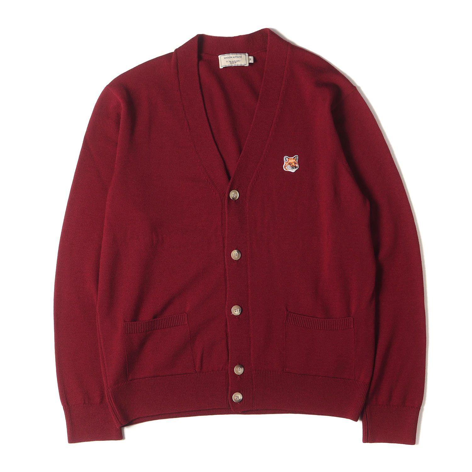 メゾンキツネ　Ｖネックカーディガン アウトレット】MAISON KITSUNE メゾンキツネ Vネック