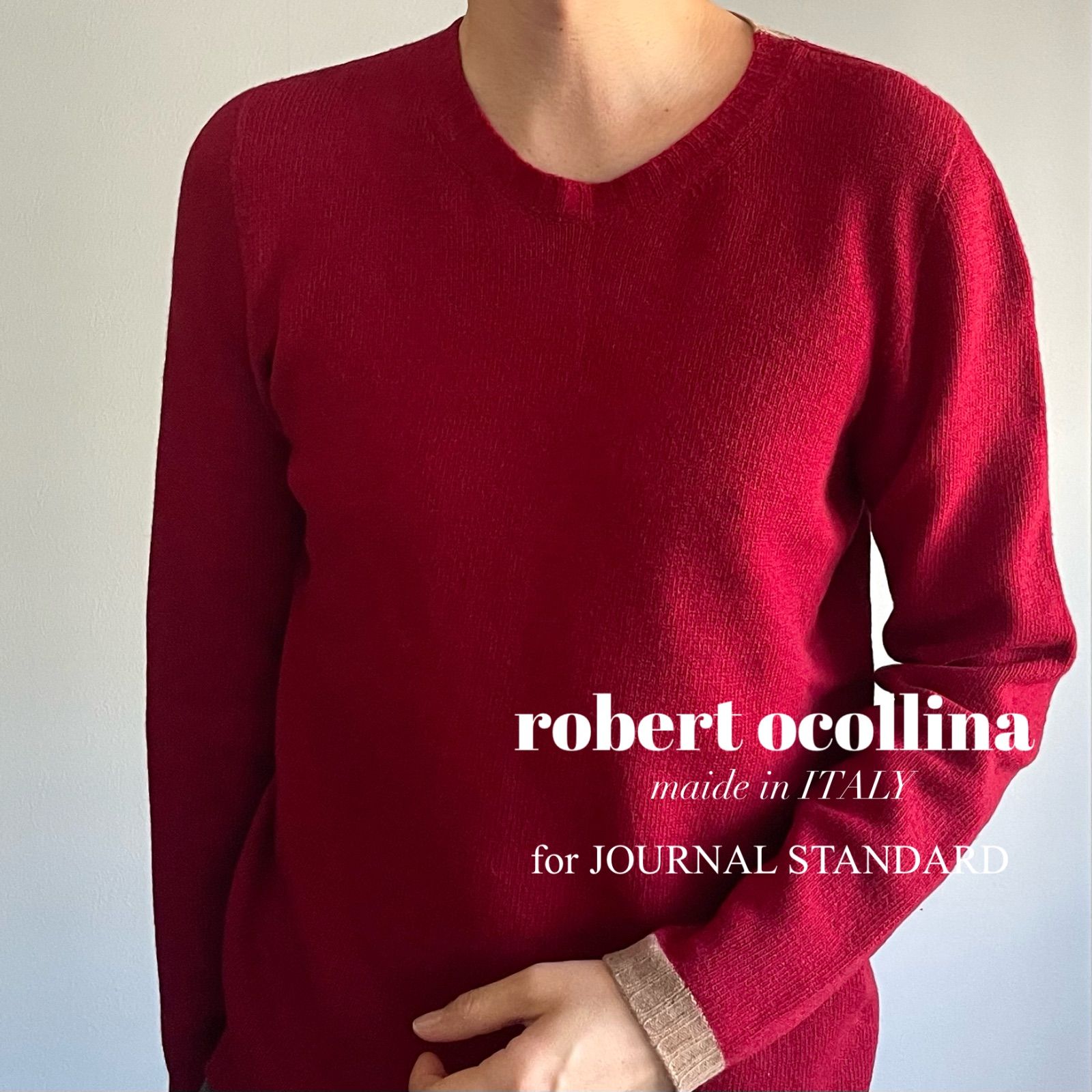 ROBERTOCOLLINA / JOURNAL STANDARD 別注ウールホールガーメントクルーネックニット