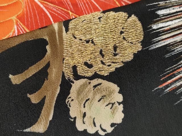 平和屋本店□極上 アンティーク 大正ロマン 中国三大刺繍 相良刺繍 長羽織