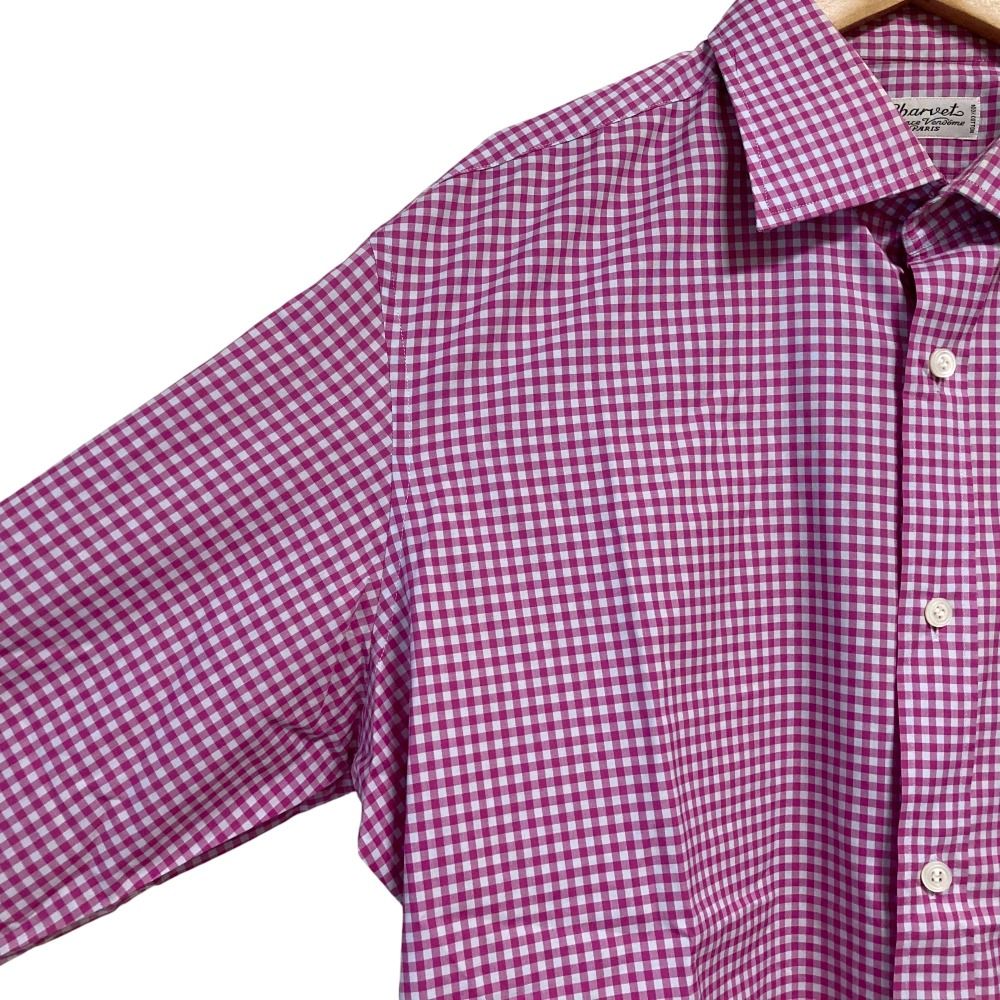 Charvet シャツ　チェック 00's】Old Charvet Cotton Checked Shirt Size.38