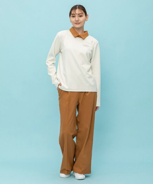 coq sportif ルコック ＬＣＳ Ｐｌｕｍｅ ストレートパンツ ブラウン S QMWWJD34 BW | 衣類 服 ウエア ボトムス パンツ ズボン クロス素材 軽量 はっ水 吸汗 ストレッチ ドライ ワイド ストレート 【ＴＵＲＢＯ】 デイリーユース スポーツ