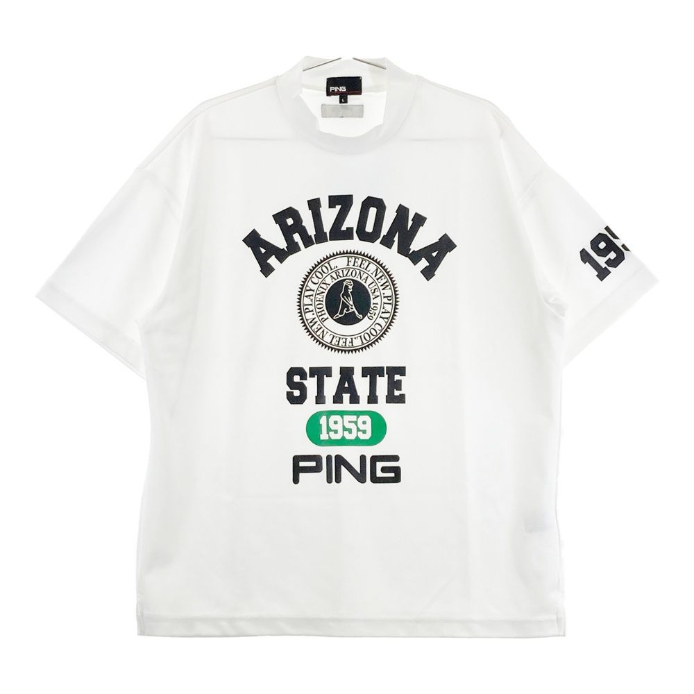 未使用 ＰＩＮＧ ピン モックネック シャツ 紙タグ Lサイズ アリゾナ 半袖 未使用 PING ピン モックネック シャツ 紙タグ Lサイズ