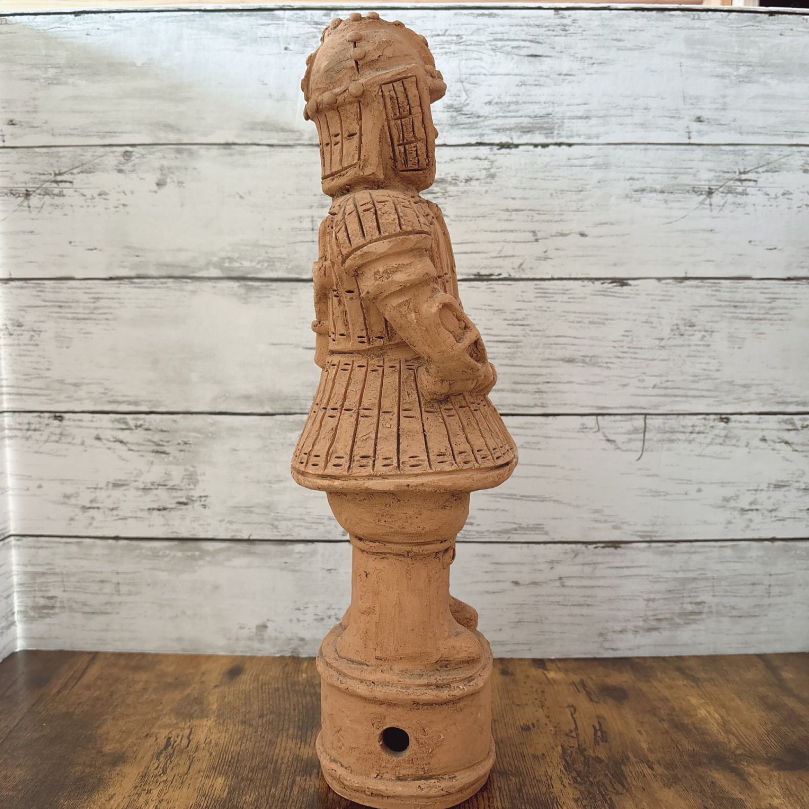 ◇(EG) 宮崎 本部はにわ製作所 埴輪 はにわ 高さ 約20cm 全身武人 土人形