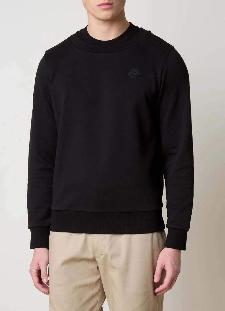 新品未使用品☆MONCLER ダブルネックデザイン スウェット S Black 定価12万円！！☆新品未使用品☆MONCLER ダブルネックデザイン