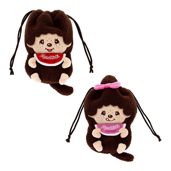 単品】モンチッチ ぬいぐるみ巾着袋 2種類展開（モンチッチくん