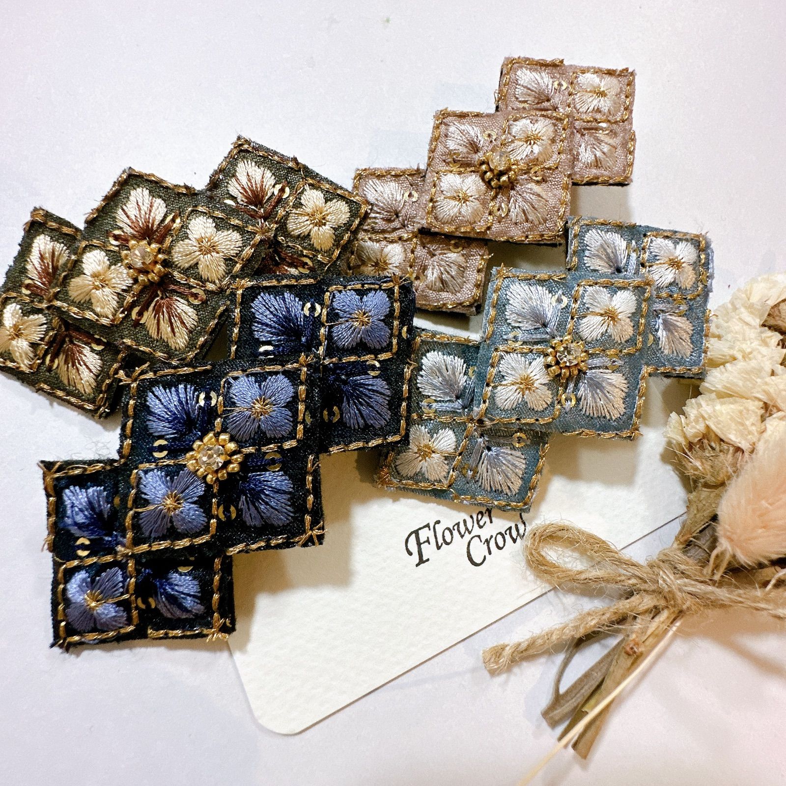 メグえもん様お取引ページ✨インド刺繍リボン♡ヘアアクセサリー 1202