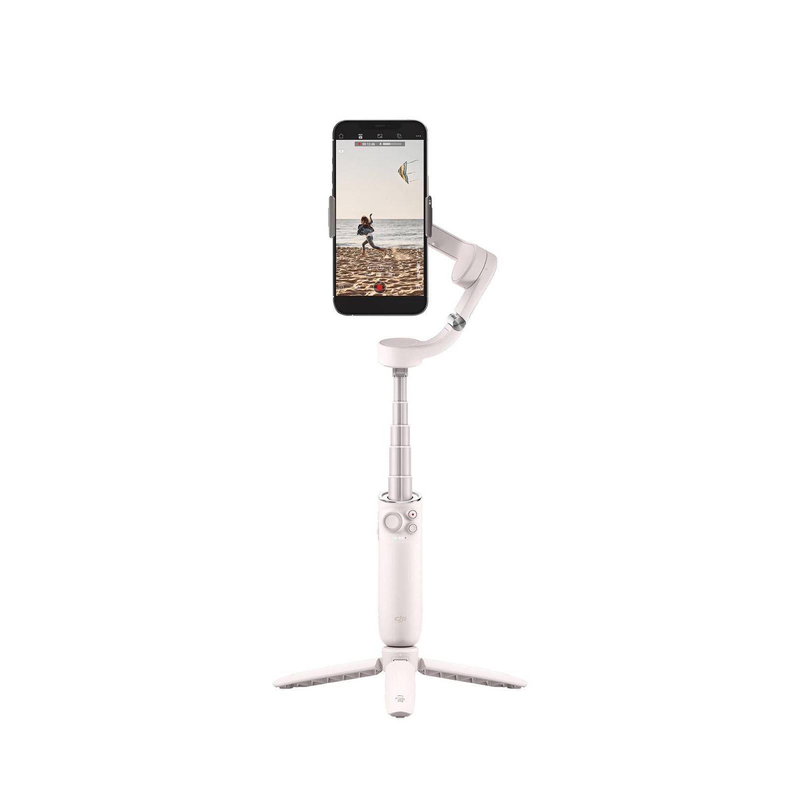 DJI OM 5 サンセット ホワイト スマートフォンジンバル 3軸スタビライザー 手ブレ補正 マグネット着脱式デザイン 携帯性 折りたたみ設計 延長ロッド内蔵 ショットガイド 分身パノラマ ジェスチャー操作 ActiveTrack 4.0