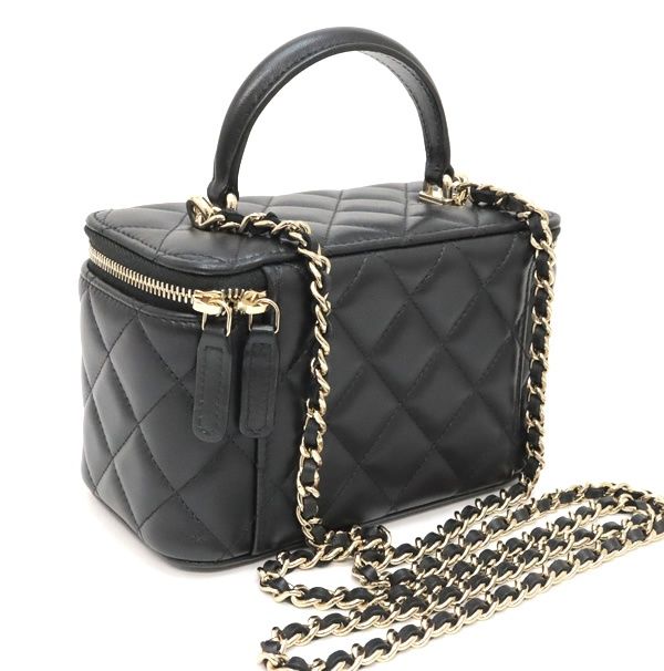 CHANEL チェーンショルダーバッグ バニティバッグ トップハンドル 楽天市場】シャネル バニティ チェーン ショルダーバッグ トップ