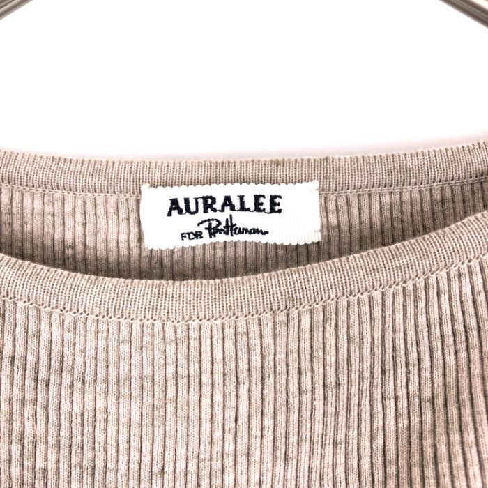 オーラリー AURALEE リブカットソー ボートネック スリット フィット感