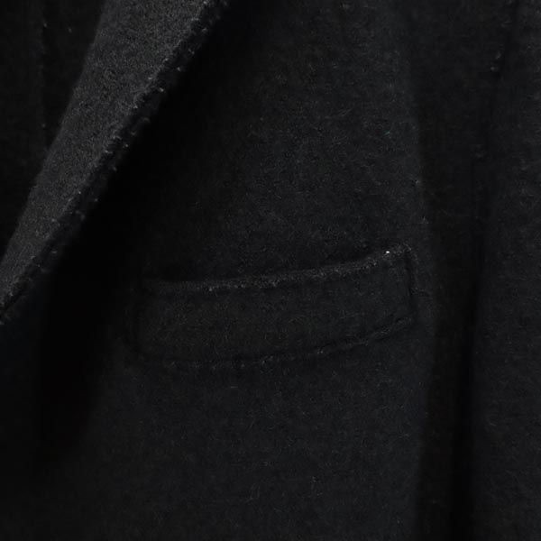 ハリスワーフロンドン イタリア製 ウール100％ ピー コート 48 黒 HARRISWHARFLONDON Pコート メンズ  221114サイズ表記