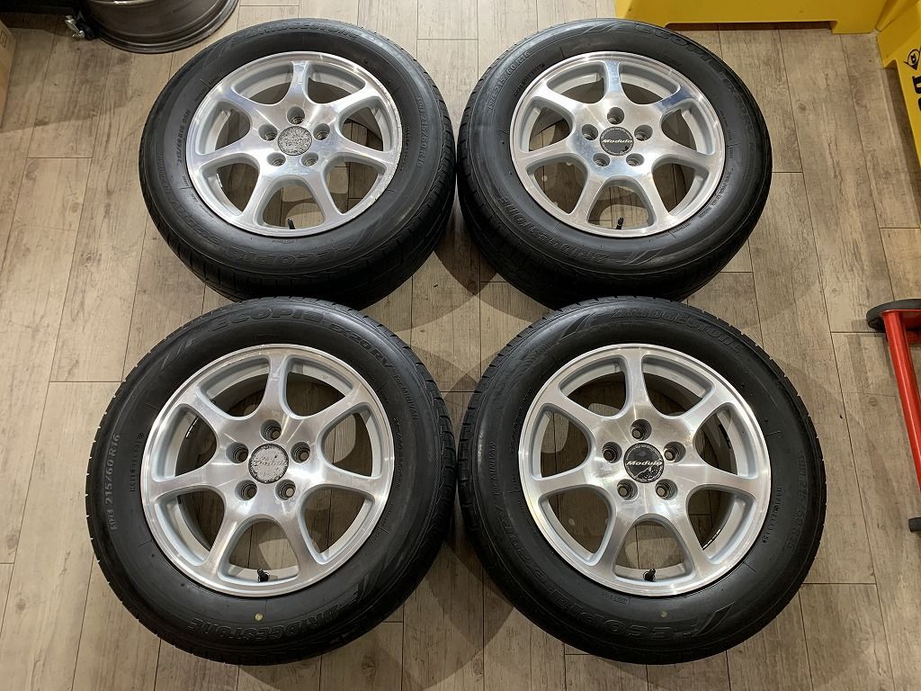 2304020】Modulo ホンダ 純正 オプション ホイール 16インチ 6.5J +55 PCD114.3 5H + BRIDGESTONE  ECOPIa EX20RV 215/60R16 2015年 6.5mm オデッセイ ヴェゼル 等 - メルカリ