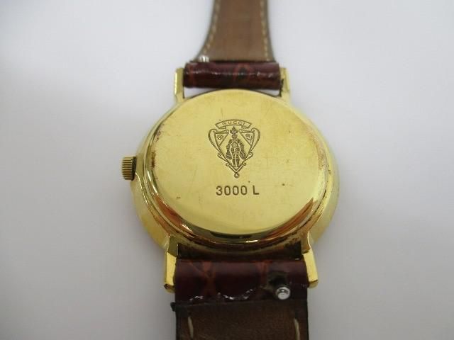 訳あり グッチ GUCCI シェリーライン 2針 レッド グリーン 文字