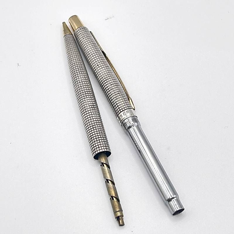 PARKER◇ パーカー シャーペン スターリングシルバー 格子柄 PARKER
