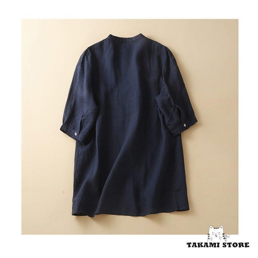 シャツ トップス レディース 半袖 夏 シャツブラウス 綿麻シャツ ブラウス 無地 刺繍 チュニック 半袖シャツ 大きいサイズあり 前開け 通気性 40代 50代 夏物 ブラウス レディース トップス 半袖 夏 シャツ 綿麻 40代 無地 V