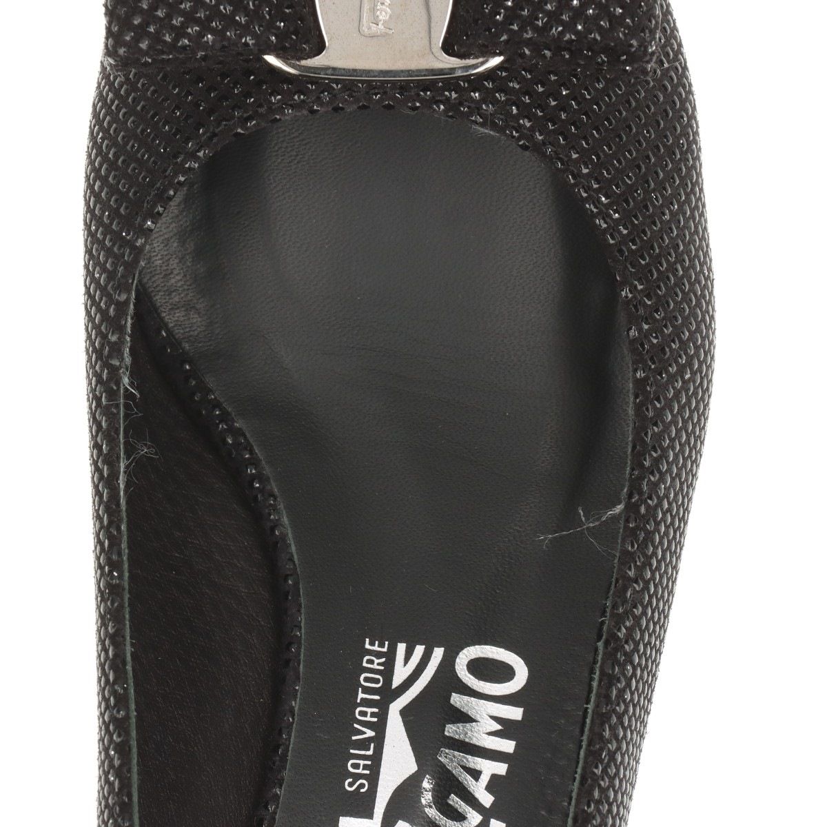 美品 サルヴァトーレフェラガモ ヴァラ リボン ヒール パンプス 靴  