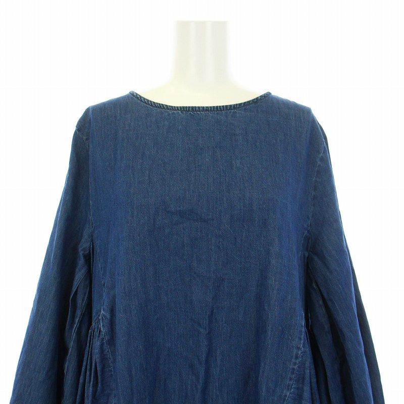 Merlette / 23SS/BYWARD DENIM:ワンピース/XS/シルク/ネイビー/3710300048// マーレット Merlette 23SS BYWARD DENIM ワンピース フレア ミモレ