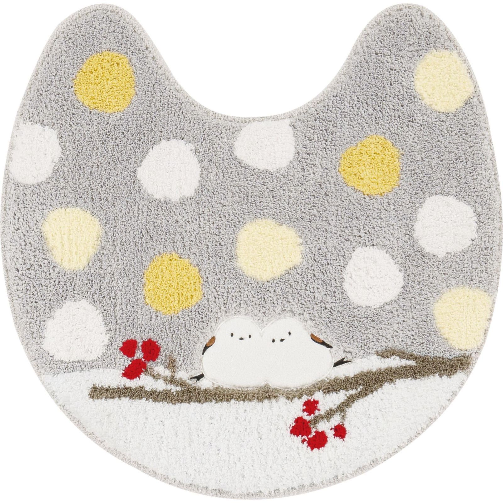 【特価商品】センコー S.D.S シマエナガちゃん トイレマット 約60×60cm グレー キャラ アニマル 51624