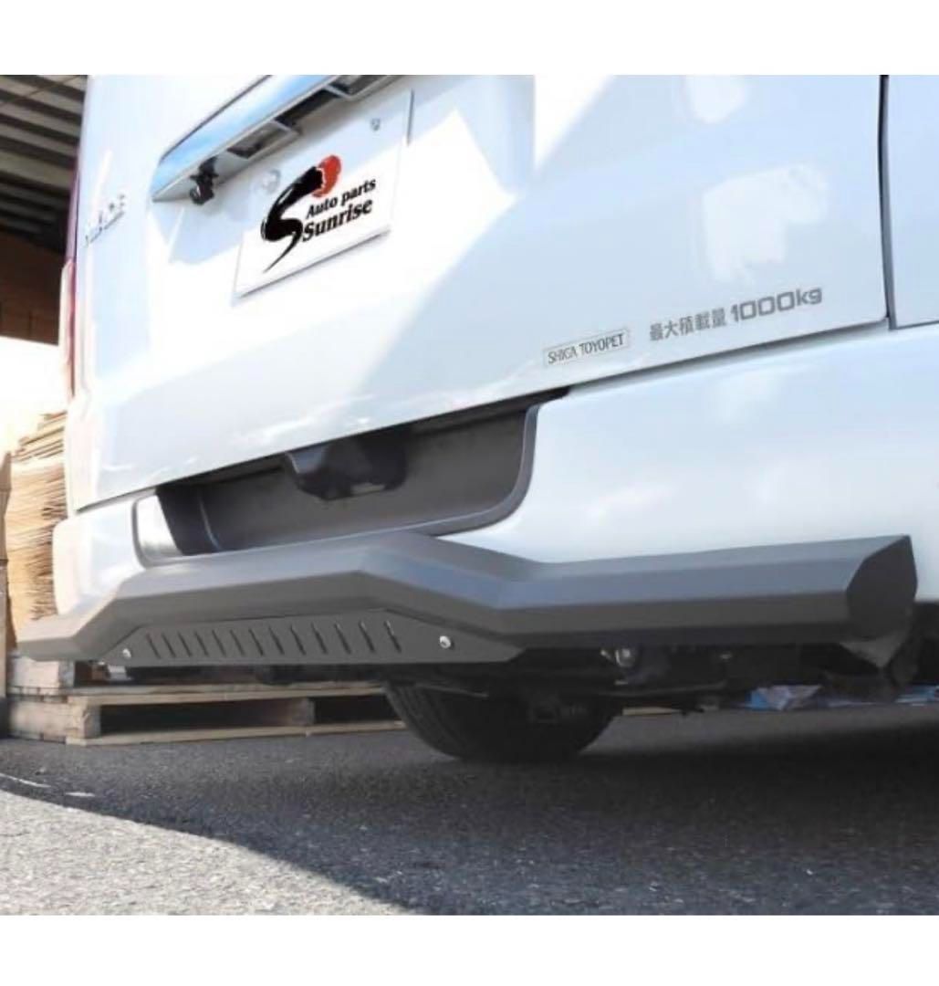 ハイエース 標準 角型 リヤ スキッドバー リア ステップ