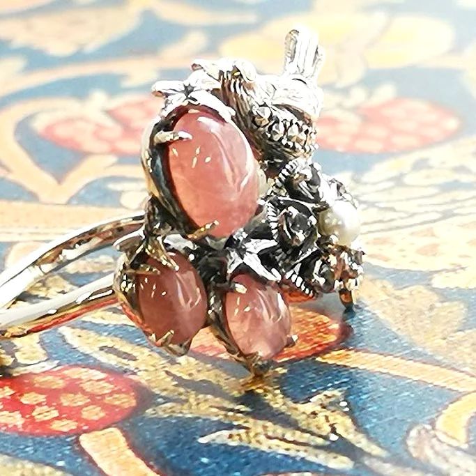 送料無料] SVウィリアム・モリスいちご泥棒リング(インカローズ) 11号