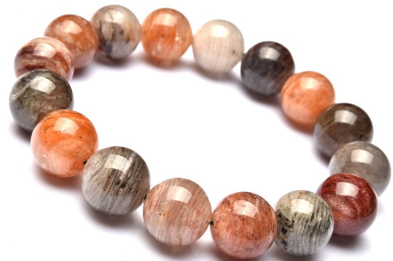 1点物】地層模様◇マルチカラー ガーデンクォーツ 13-13.5mm