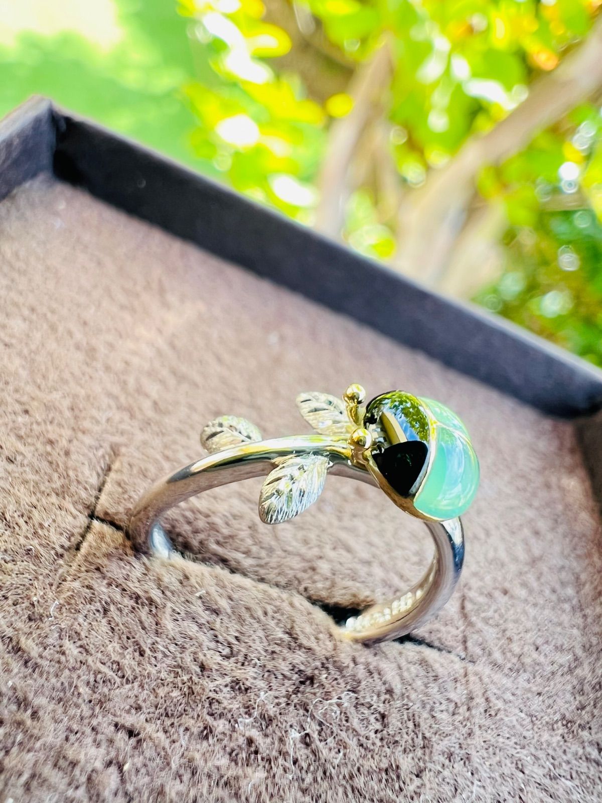 てんとう虫?k18ピンキーリング