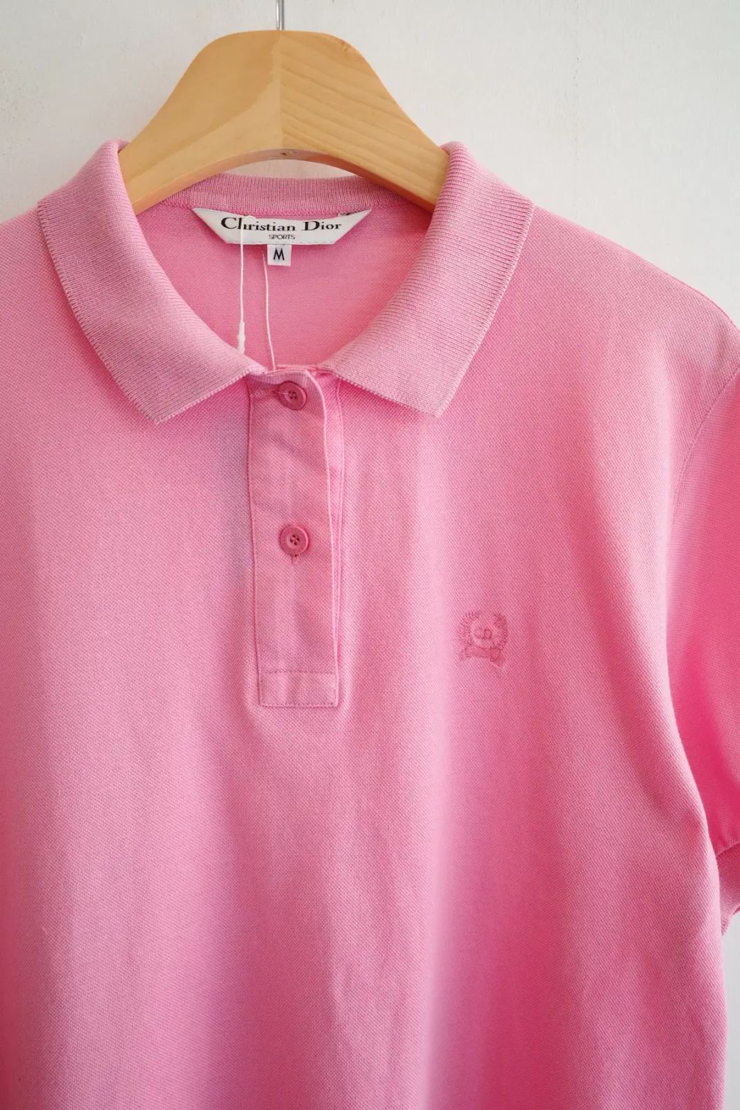 美品★Christian Dior★VINTAGE★総柄 半袖ポロシャツ★ピンク Christian Dior - 本物 クリスチャン ディオール Christian