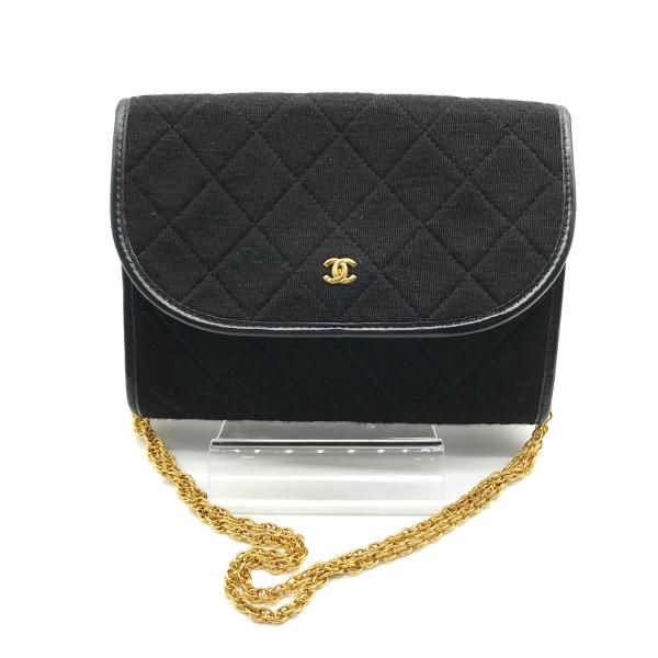 CHANEL シャネル ココマーク ミニ マトラッセ ジャージ プッシュロック チェーン ショルダー バッグ ブラック 良品 a483 - メルカリ